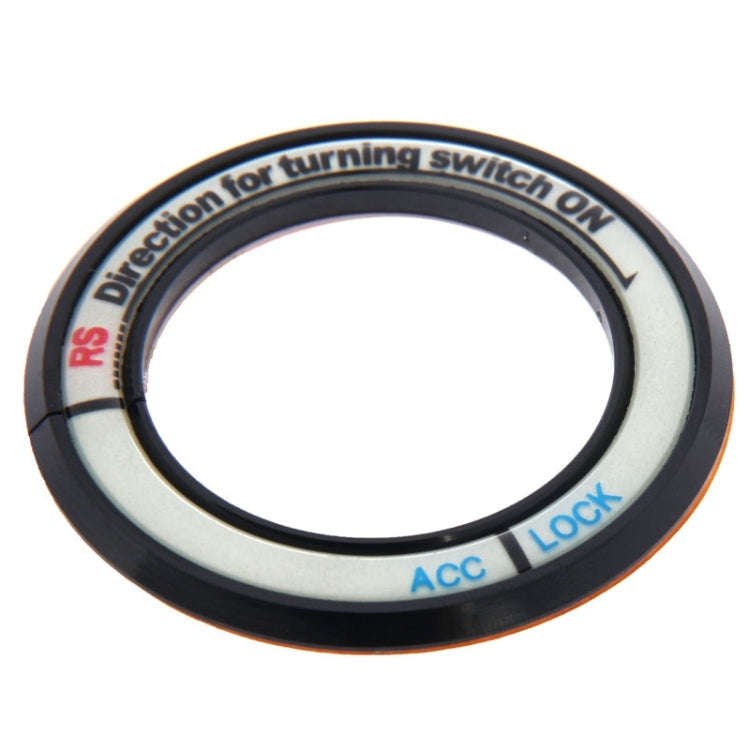 Fluorescent Aluminum Alloy Ignition Key Ring, Inside Diameter: 3.4cm(Black)