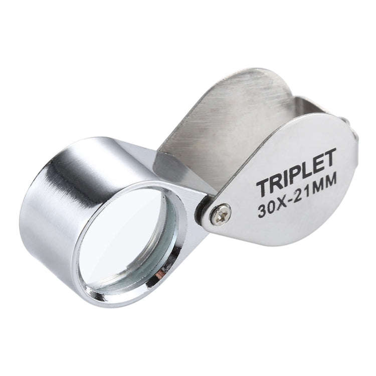 Mini Portable 30X Jewelry Magnifier(Silver)