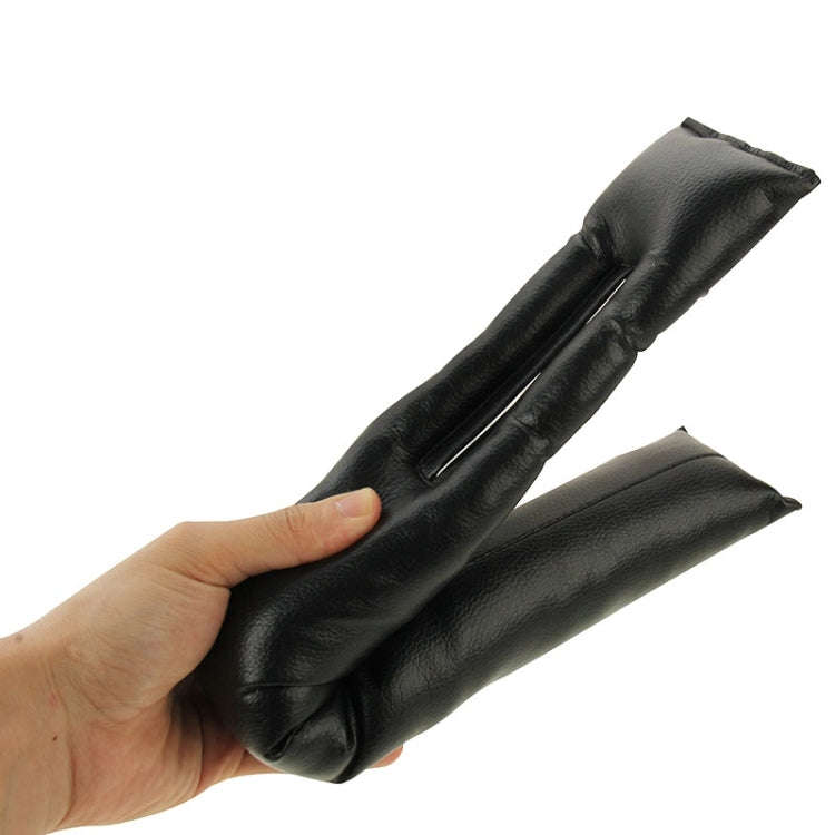 2 PCS Leather Car Seat Gap Filler, Size: 45x7x4.5cm(Black)
