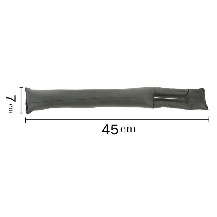 2 PCS Leather Car Seat Gap Filler, Size: 45x7x4.5cm(Grey)
