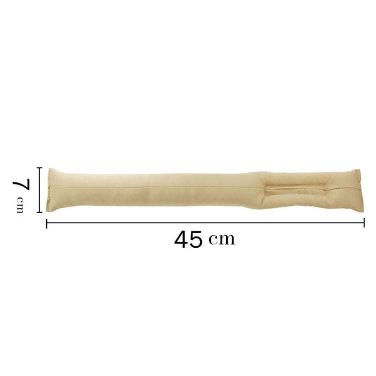 2 PCS Leather Car Seat Gap Filler, Size: 45x7x4.5cm(Beige)