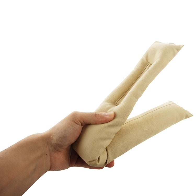 2 PCS Leather Car Seat Gap Filler, Size: 45x7x4.5cm(Beige)