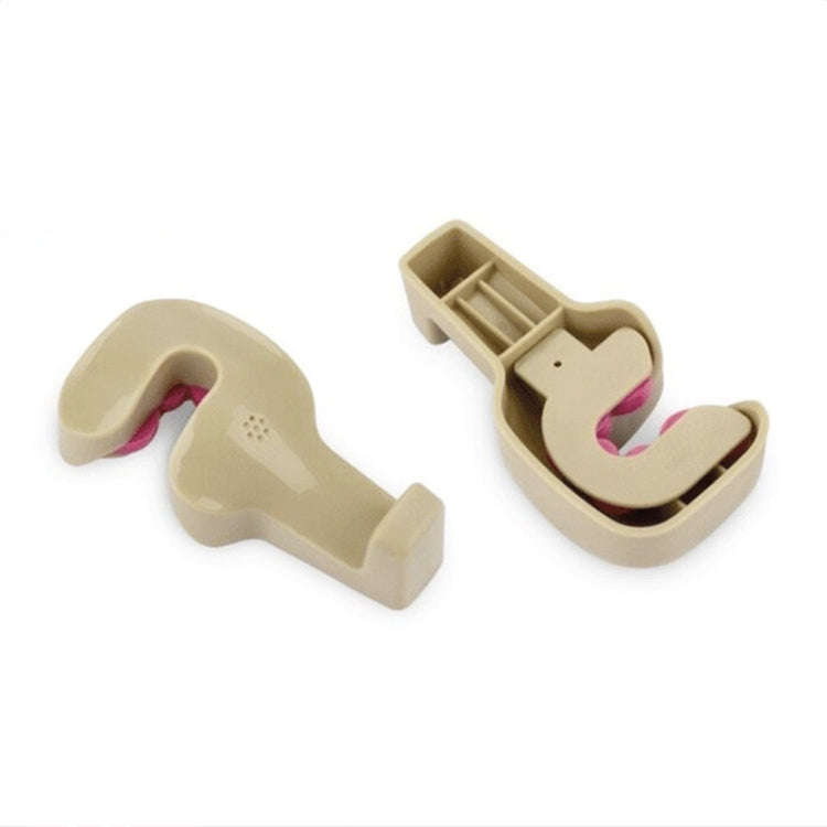 1 Pair Hidden Type Car Hook(Khaki)