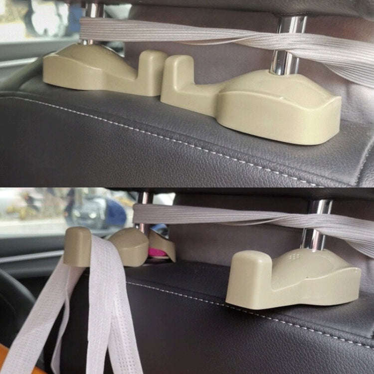 1 Pair Hidden Type Car Hook(Khaki)
