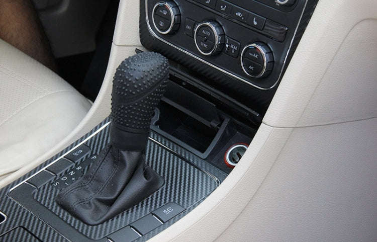 Universal Elasticity Nonslip Soft Silicone Car Gear Shift Knob Cover(Black)