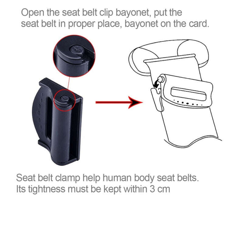 2 PCS SHUNWEI Car Safety Seat Belt Adjuster(Blue)