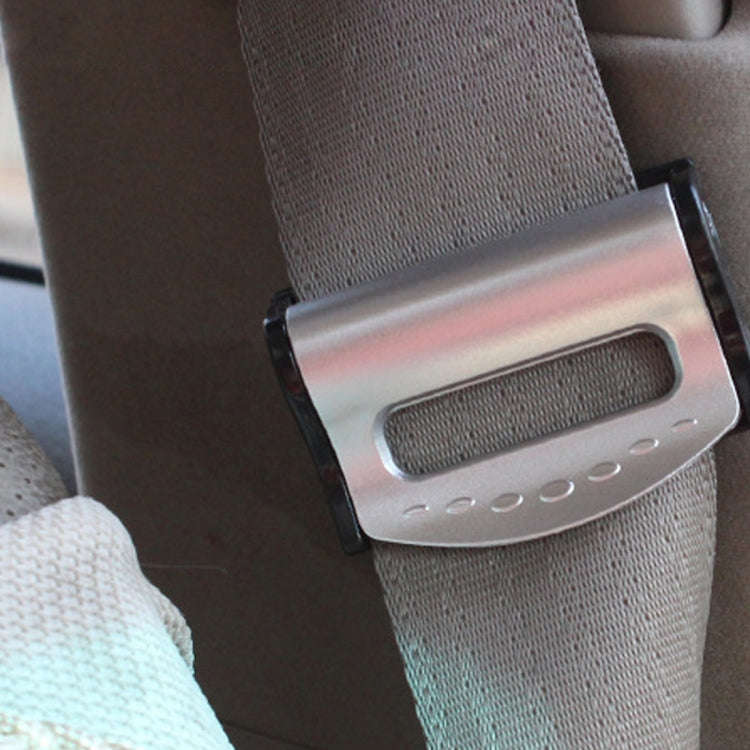 2 PCS SHUNWEI SD-1401 Car Safety Seat Belt Adjuster(Silver)