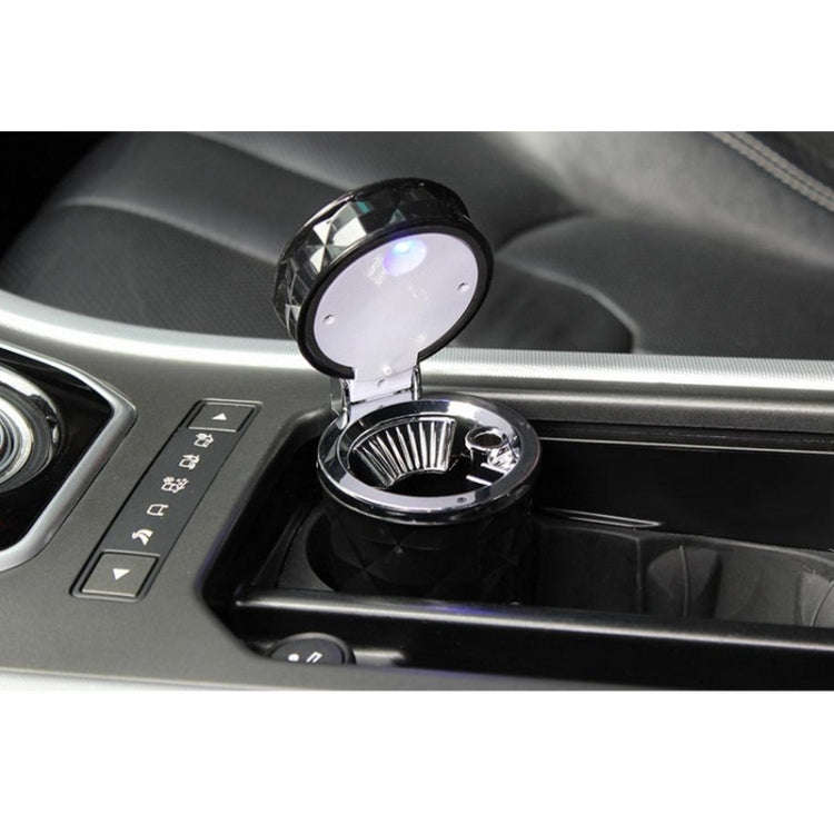 Diamond Facets Car Ashtray with LED Light(White)