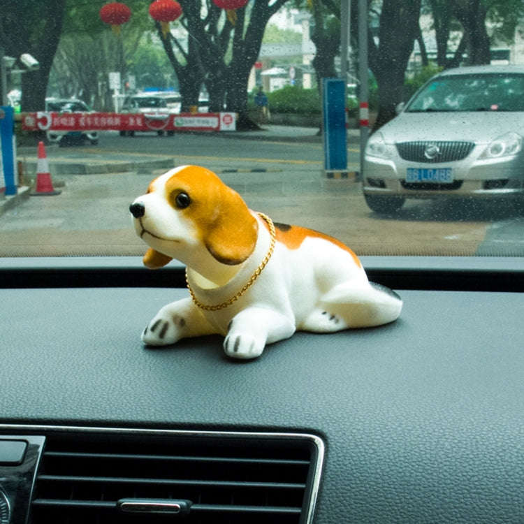 Universal Car Truck Lucky Beagle Dog Doll Shake Head Ornament Vehicle Decor Toy Piggy Bank, with ...
