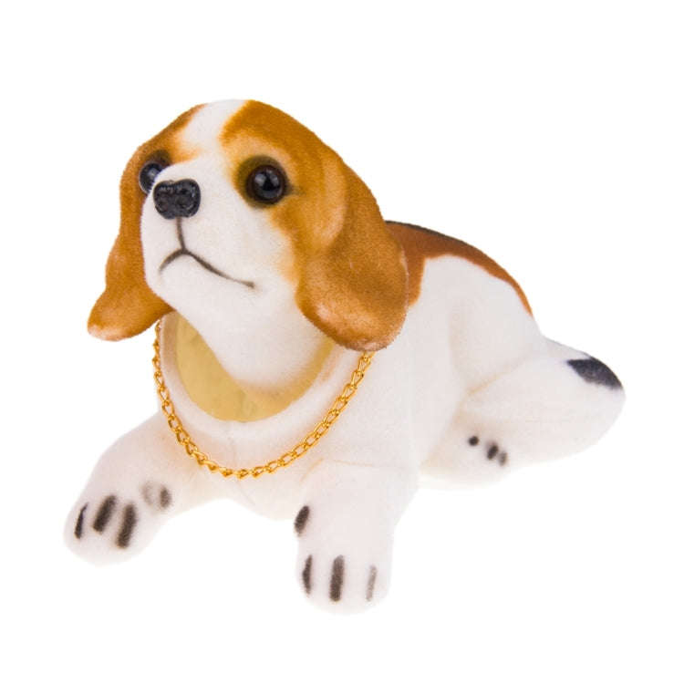 Universal Car Truck Lucky Beagle Dog Doll Shake Head Ornament Vehicle Decor Toy Piggy Bank, with ...