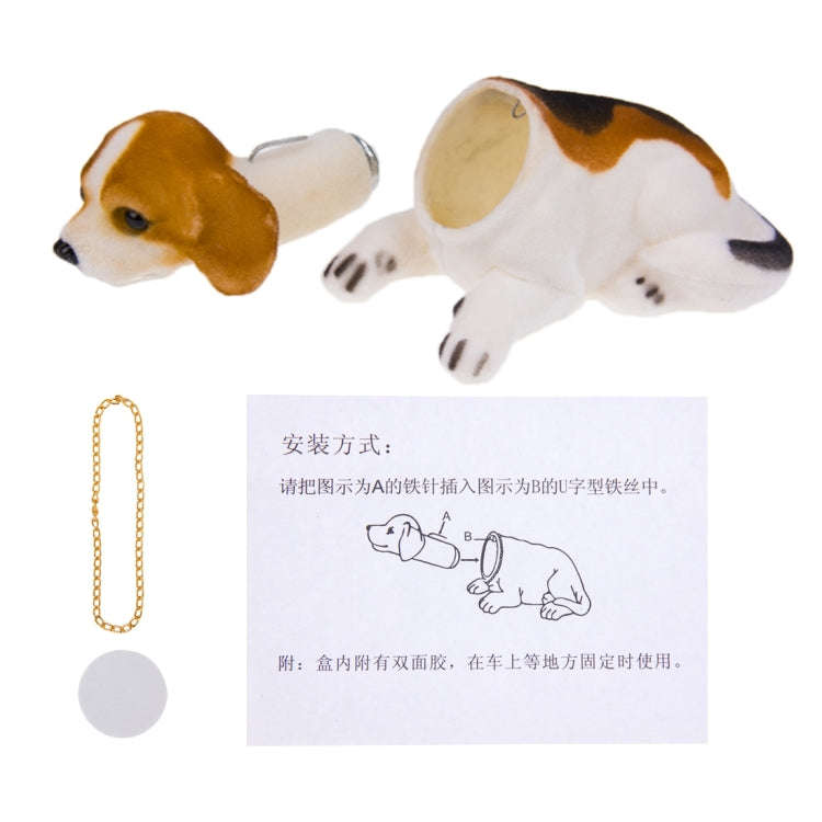 Universal Car Truck Lucky Beagle Dog Doll Shake Head Ornament Vehicle Decor Toy Piggy Bank, with ...