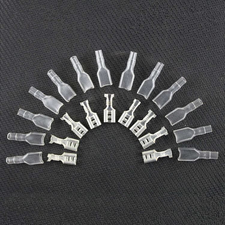 500x 6.3mm Crimp Terminal Female Spade Connector + Case (500 pcs in one packaging, the price is f...