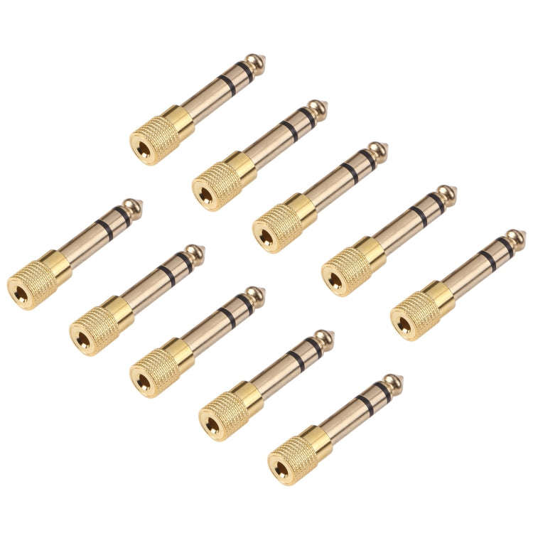 6.35mm Male to 3.5mm Female Audio Jack Adapters (10 Pcs in One Package, the Price is for 10 Pcs)