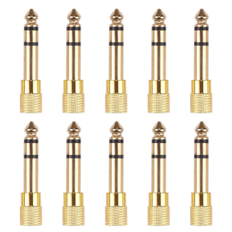 6.35mm Male to 3.5mm Female Audio Jack Adapters (10 Pcs in One Package, the Price is for 10 Pcs)