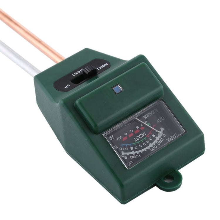 3 in 1 Plant Flowers Soil Meter (PH + Moisture + Light)(Green)