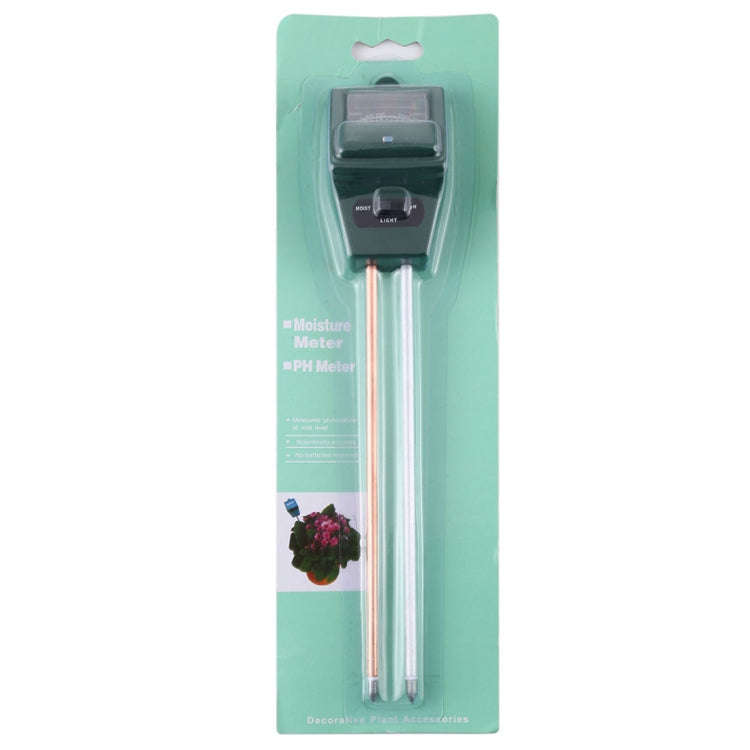 3 in 1 Plant Flowers Soil Meter (PH + Moisture + Light)(Green)