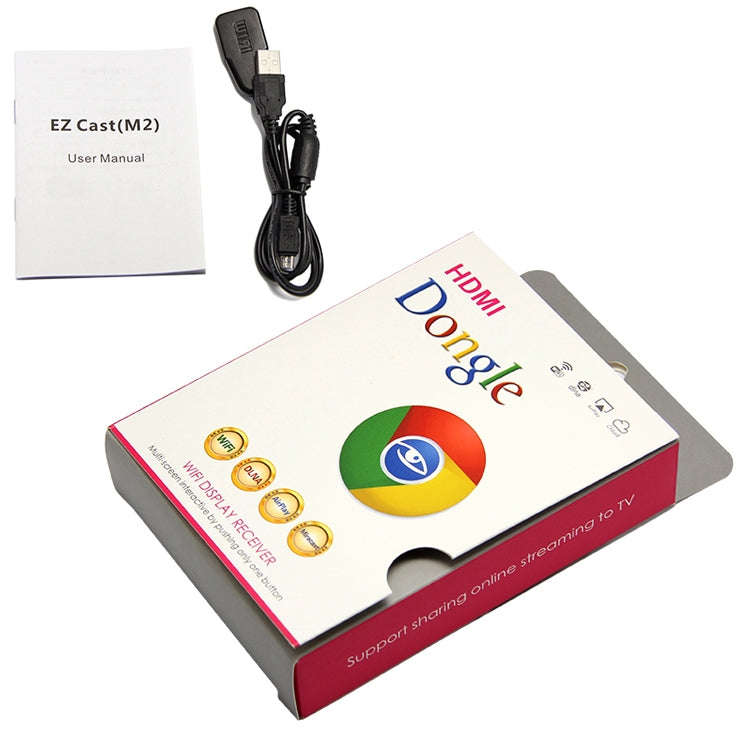 Ez Cast Full 1080P Mini DLNA Display Receiver Dongle WiFi Display Sharer (M2)(Black)