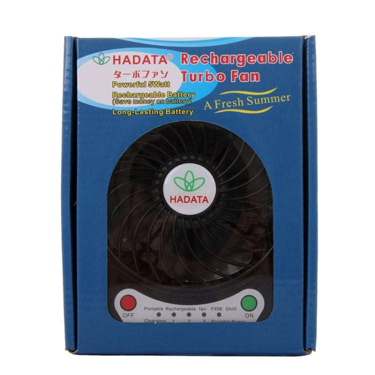 Hadata 4.3 inch Portable USB / Li-ion Battery Powered Rechargeable Fan with Third Wind Gear Adjus...