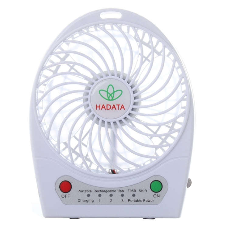 Hadata 4.3 inch Portable USB / Li-ion Battery Powered Rechargeable Fan with Third Wind Gear Adjus...