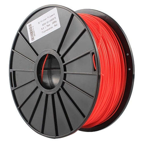PLA 3.0 mm Fluorescent 3D Printer Filaments, about 115m(Red)