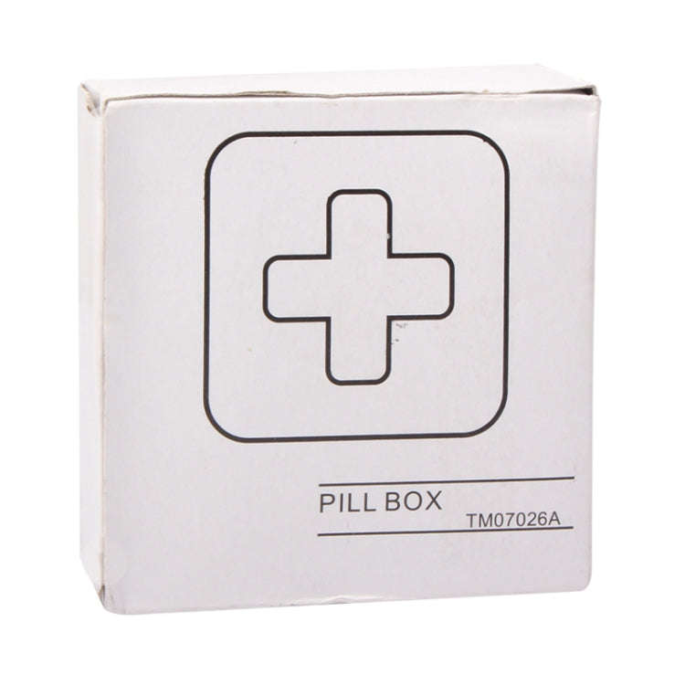 10 PCS 4 Compartments Portable Plastic Cross Pills Medicine Storage Box(Red)