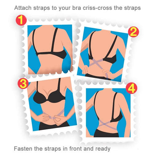 Adjustable Low Back Bra Strap Converter Backless V Conversion Solution(Khaki)