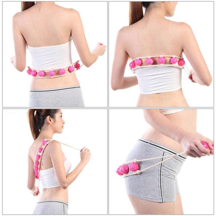 Waist and Back Massage Bead Ring(Pink)