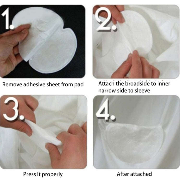 10pcs Disposable Self-adhesive Armpit Cotton Sweat Pads Underarm Absorbents(White)