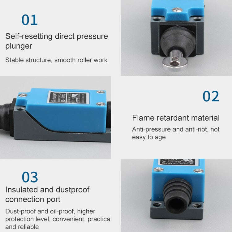 ME-8112 Mechanical Control Roller Plunger Mini Limit Switch(Blue)