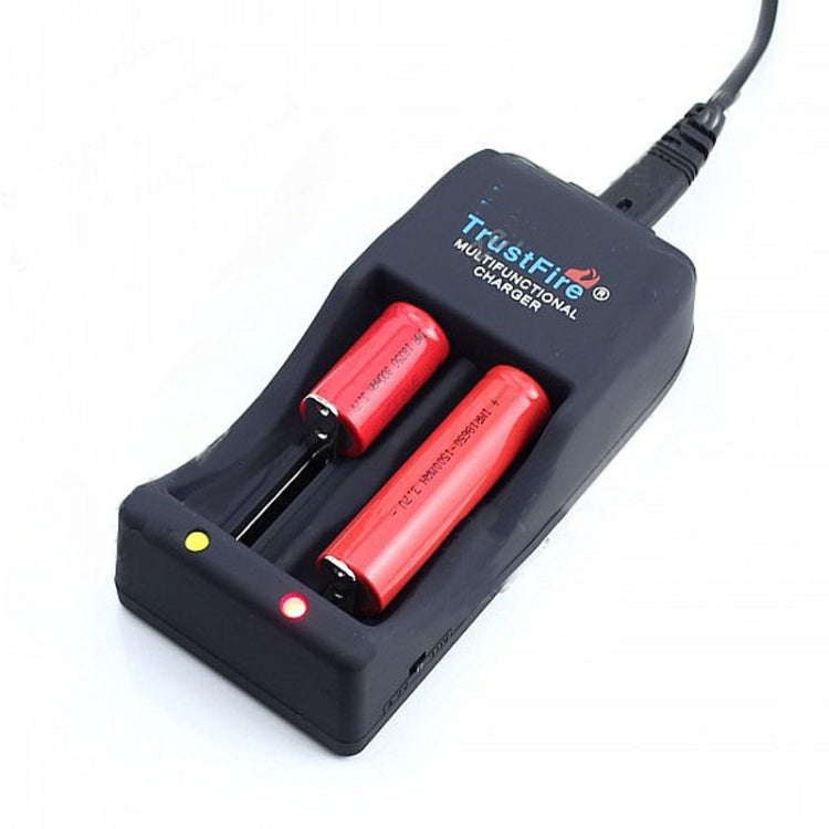 TR-006 Multi-function Battery Charger for 16340 / 18650 / 25500 / 26650 / 26700(Black)