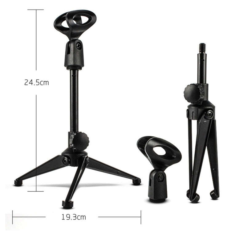 Extendable Adjustable Microphone Tripod Desktop Stand, Height: 19.5-24.5cm, For Live Broadcast, S...