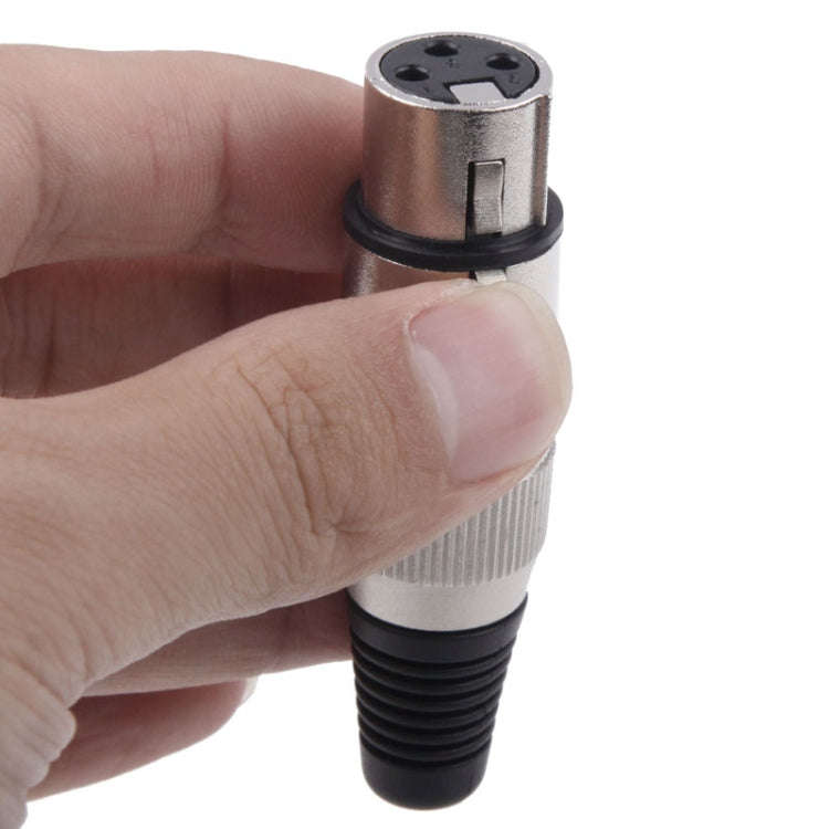 3 Pin XLR Female Plug Microphone Connector Adapter