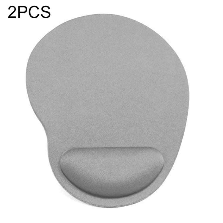 2 PCS Cloth Gel Wrist Rest Mouse Pad(Grey)