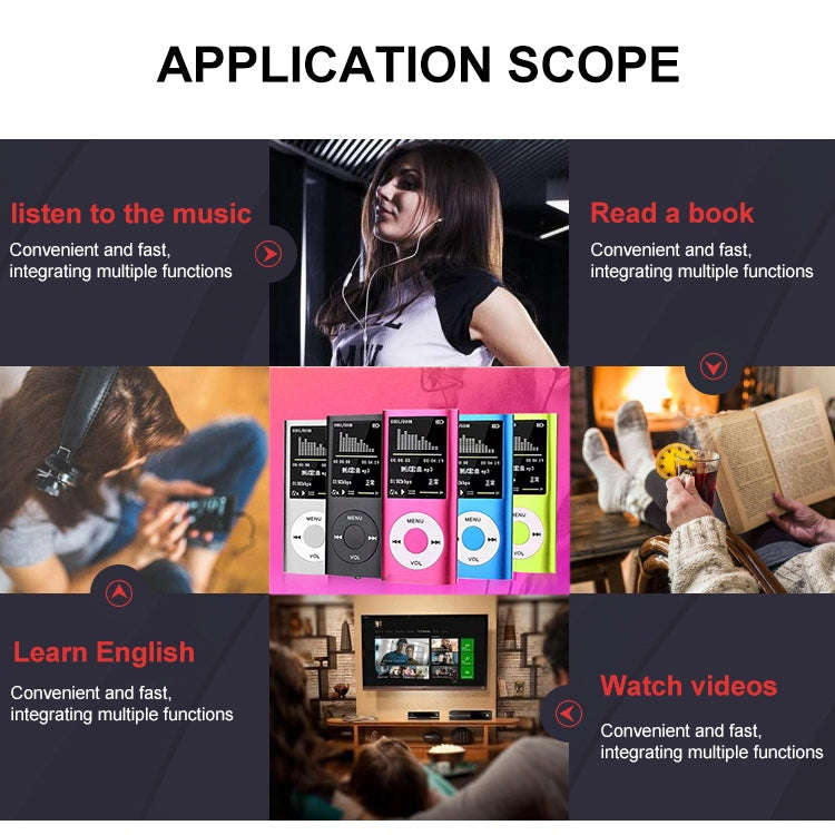 1.8 inch TFT Screen Metal MP4 Player with TF Card Slot, Support Recorder, FM Radio, E-Book and Ca...