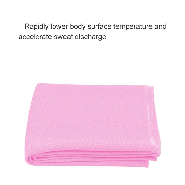 Outdoor Sports Portable Cold Feeling Prevent Heatstroke Ice Towel, Size: 30*80cm(Pink)