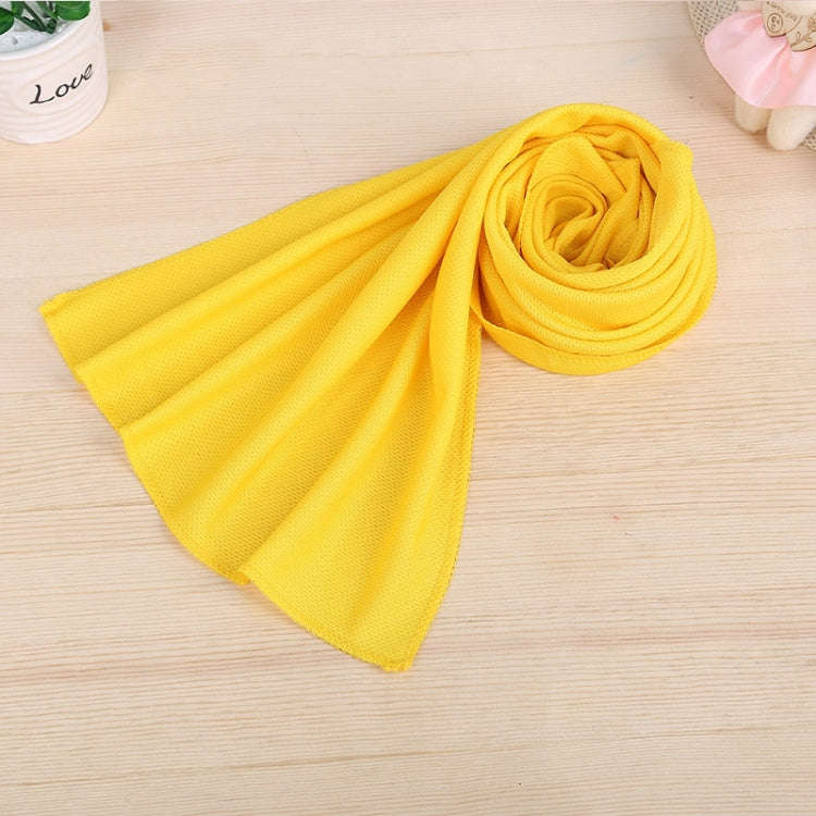 Outdoor Sports Portable Cold Feeling Prevent Heatstroke Ice Towel, Size: 30*80cm(Yellow)