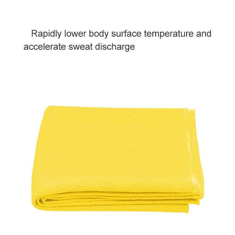 Outdoor Sports Portable Cold Feeling Prevent Heatstroke Ice Towel, Size: 30*80cm(Yellow)