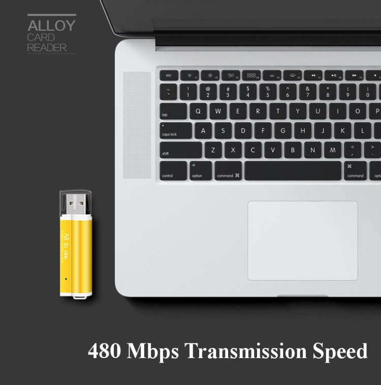 2 PCS Multi All in 1 USB 2.0 Micro SD SDHC TF M2 MMC MS PRO DUO Memory Card Reader(Gold)