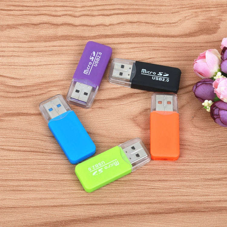 20 PCS Portable USB 2.0 Micro SD TF T-Flash Card Reader Adapter, up to 480Mbps, Random Color Deli...