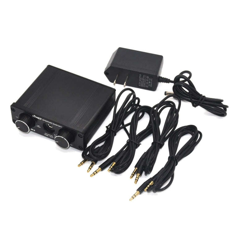 A926 Four-In Two-Out Signal Amplifying Switcher(Black)