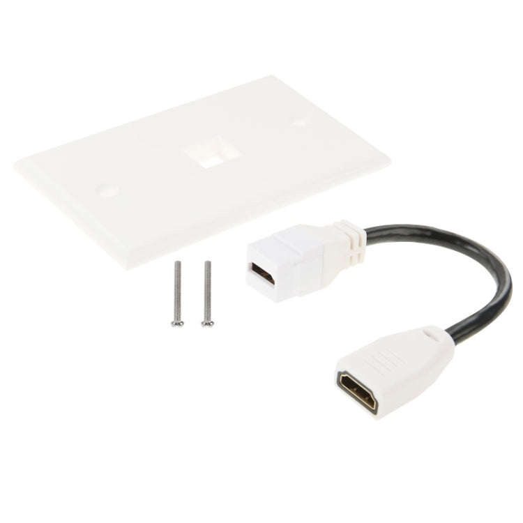 HDMI Female to HDMI Female Cable Wall Plate Panel, Cable Length: 18.5cm