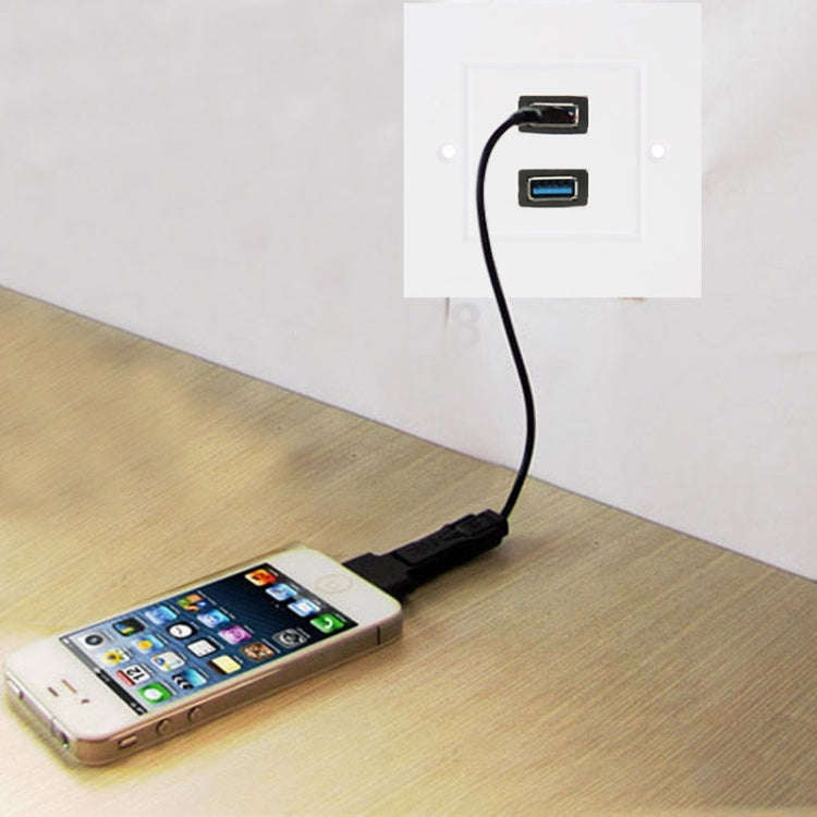 Dual USB 3.0 Female Plugs Home Wall Charger Plate Wall Plate Panel