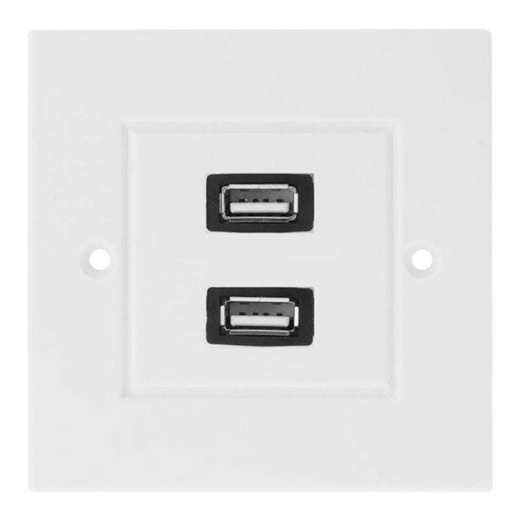 Dual USB 2.0 Female Plugs Home Wall Charger Plate Wall Plate Panel