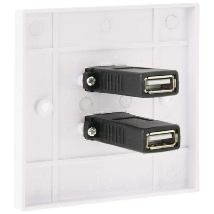 Dual USB 2.0 Female Plugs Home Wall Charger Plate Wall Plate Panel