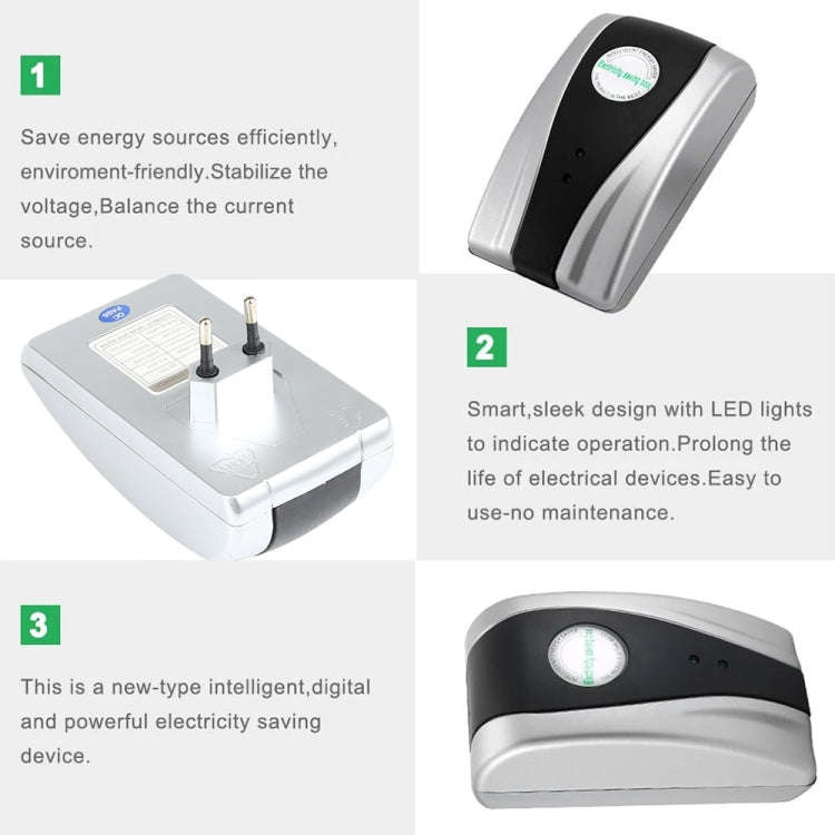 SD-001 Super Intelligent Digital Energy Saving Equipment, Useful Load: 18000W EU Plug(Grey)