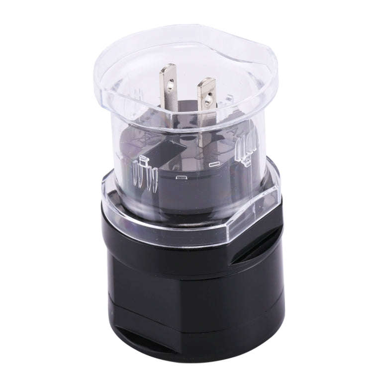 All in 1 EU + AU + UK + US Plug Travel Universal Adaptor(Black)