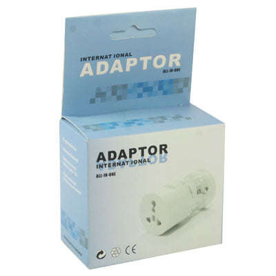 All in 1 EU + AU + UK + US Plug Travel Universal Adaptor(White)