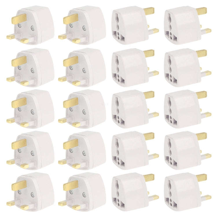 20 PCS Plug Adapter, Travel Power Adapter with UK Socket Plug