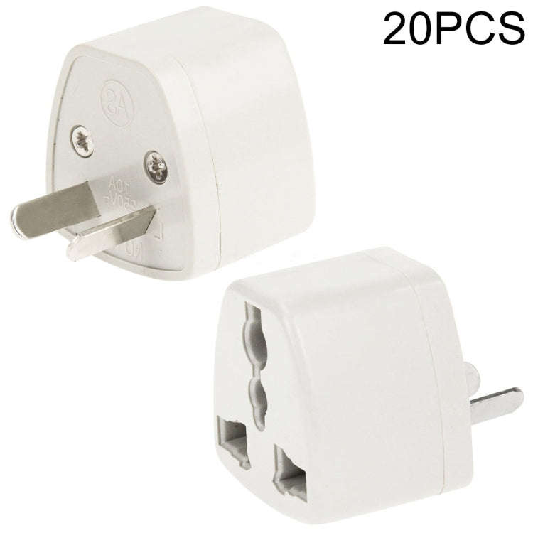 20 PCS Plug Adapter, Travel Power Adaptor with AU Socket Plug