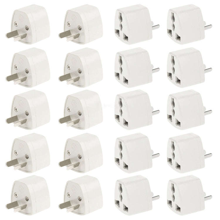 20 PCS Plug Adapter, Travel Power Adaptor with AU Socket Plug